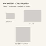 Guia Kia: 1 × 1,5 m; 2 × 3 m; 2,5 × 2,5 m quadrado
