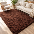 Tapete felpudo Chocolate de 1,5 × 2 m em sala